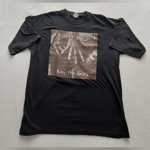 BON JOVI VINTAGE 1992/93 Keep the Faith T-Shirt. Size Large. 🎼 - Picture 5 of 10
